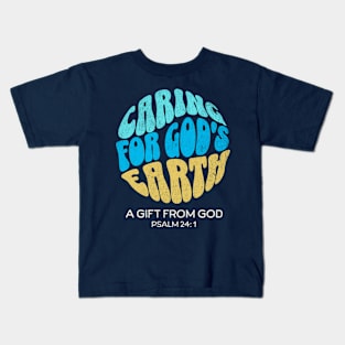 Caring For God's Earth Christian Creation Care Sky Sea Soil Kids T-Shirt